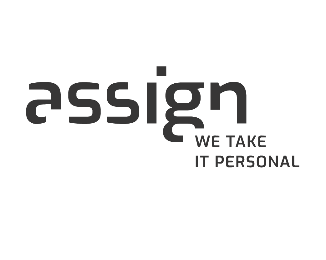Logo van Assign met slogan.