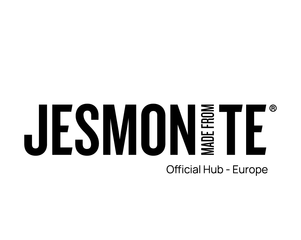 Jesmonite logo, officiële Europese hub.