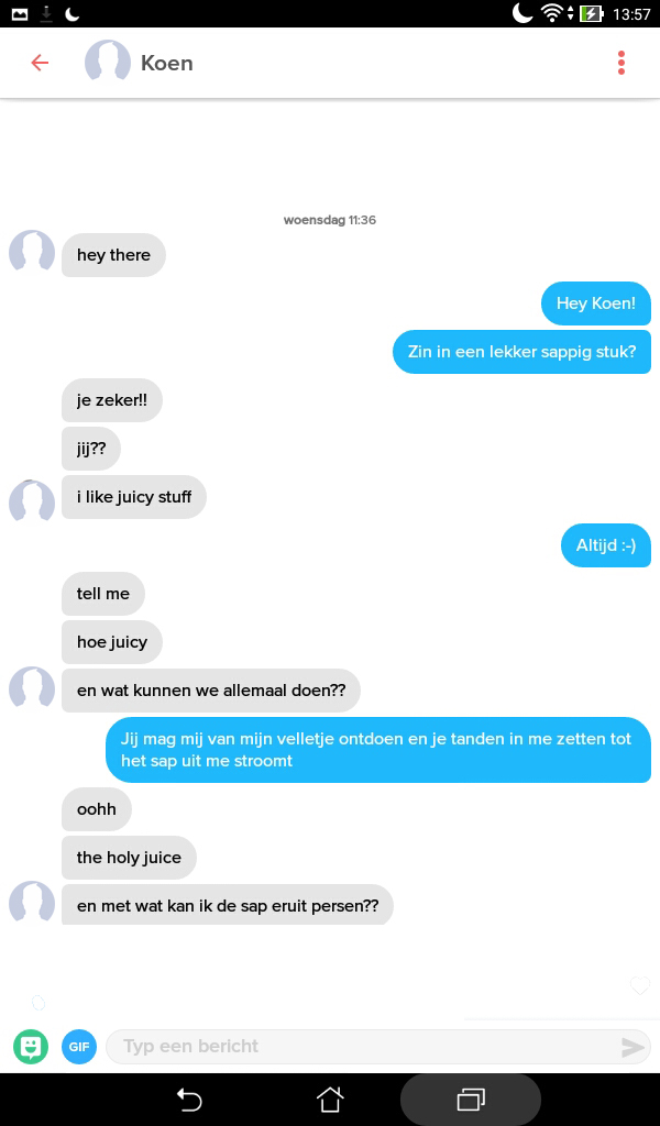 tinder match appel Koen